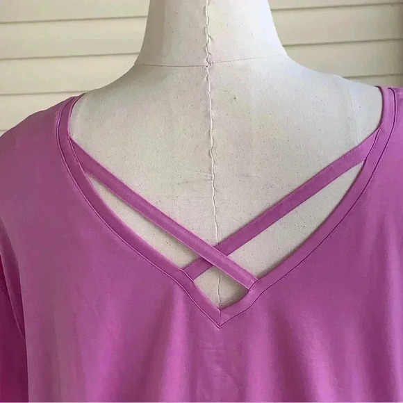 Tek Gear Cross-Back Short Sleeve Workout Tee Shirt Top Plus Size 3X - Picture 5 of 6